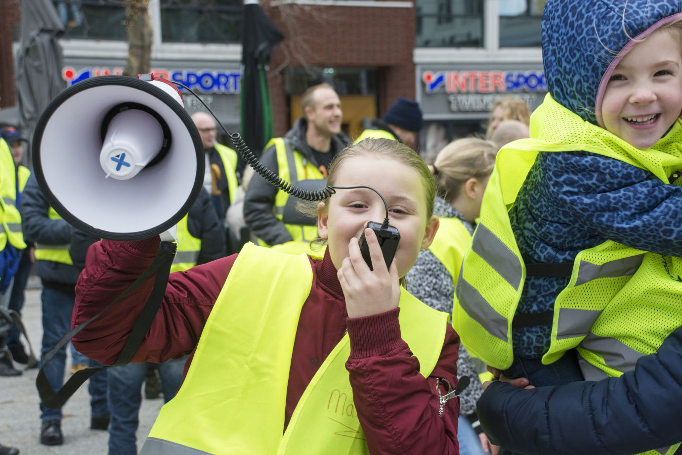 Gele hesjes in Nijmegen 8 dec 2018